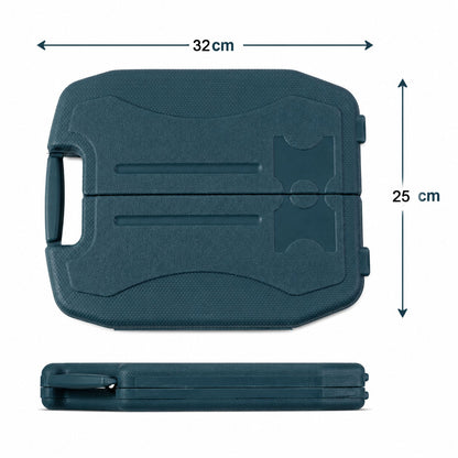 Dimensions and compact design of the home tool kit carry case.
