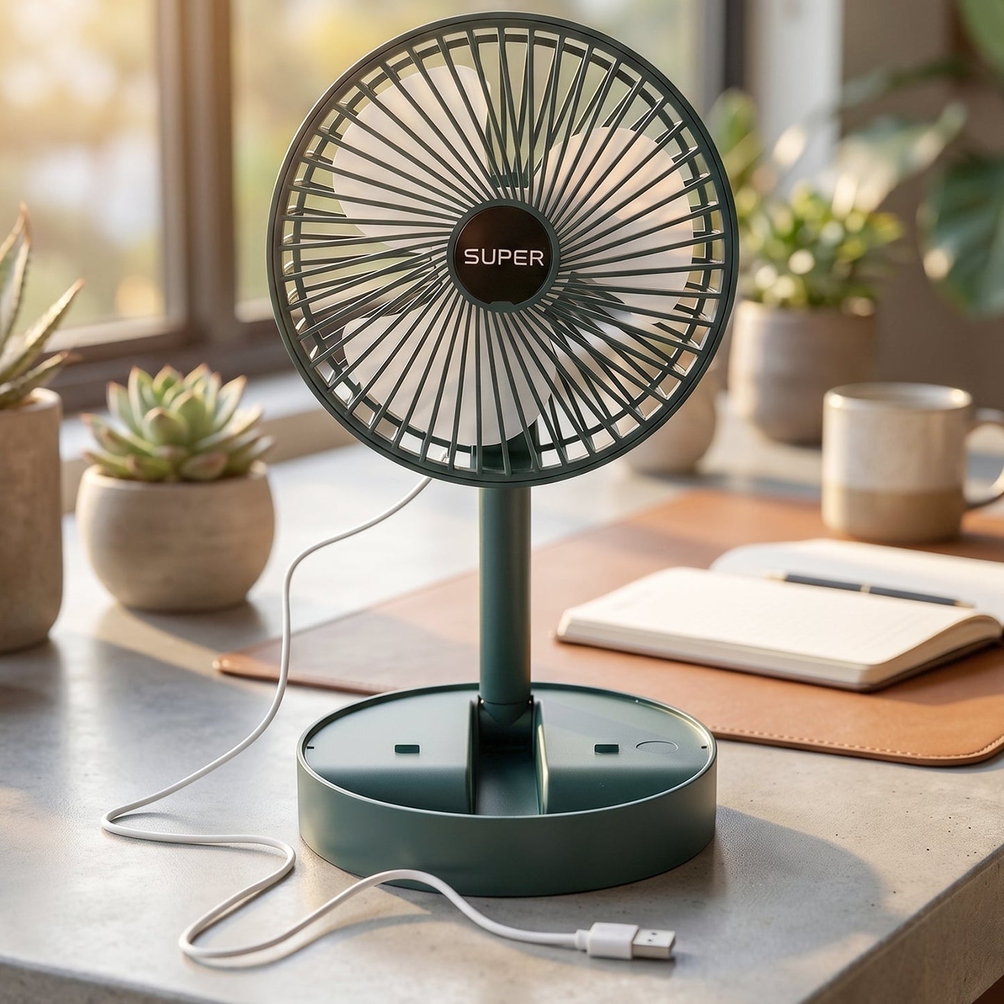 USB table fan ideal for office and home use
