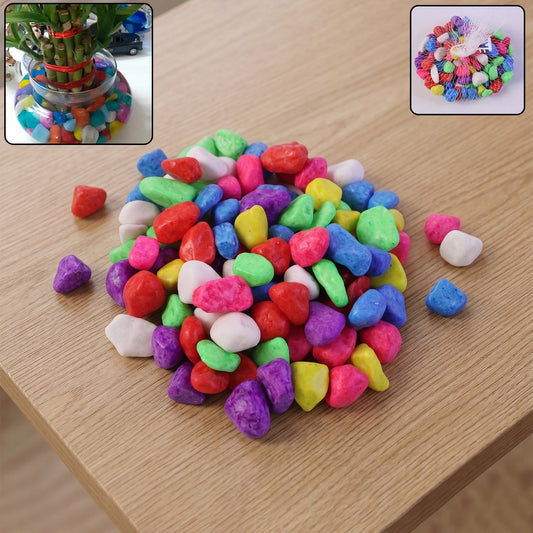 Multicolor decorative pebbles for garden and home decor