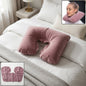 U-Shaped soft foam travel neck pillow supporting neck during travel