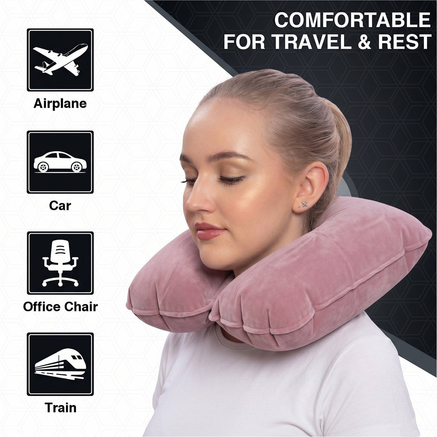 Neck support pillow used for travel and relaxation
