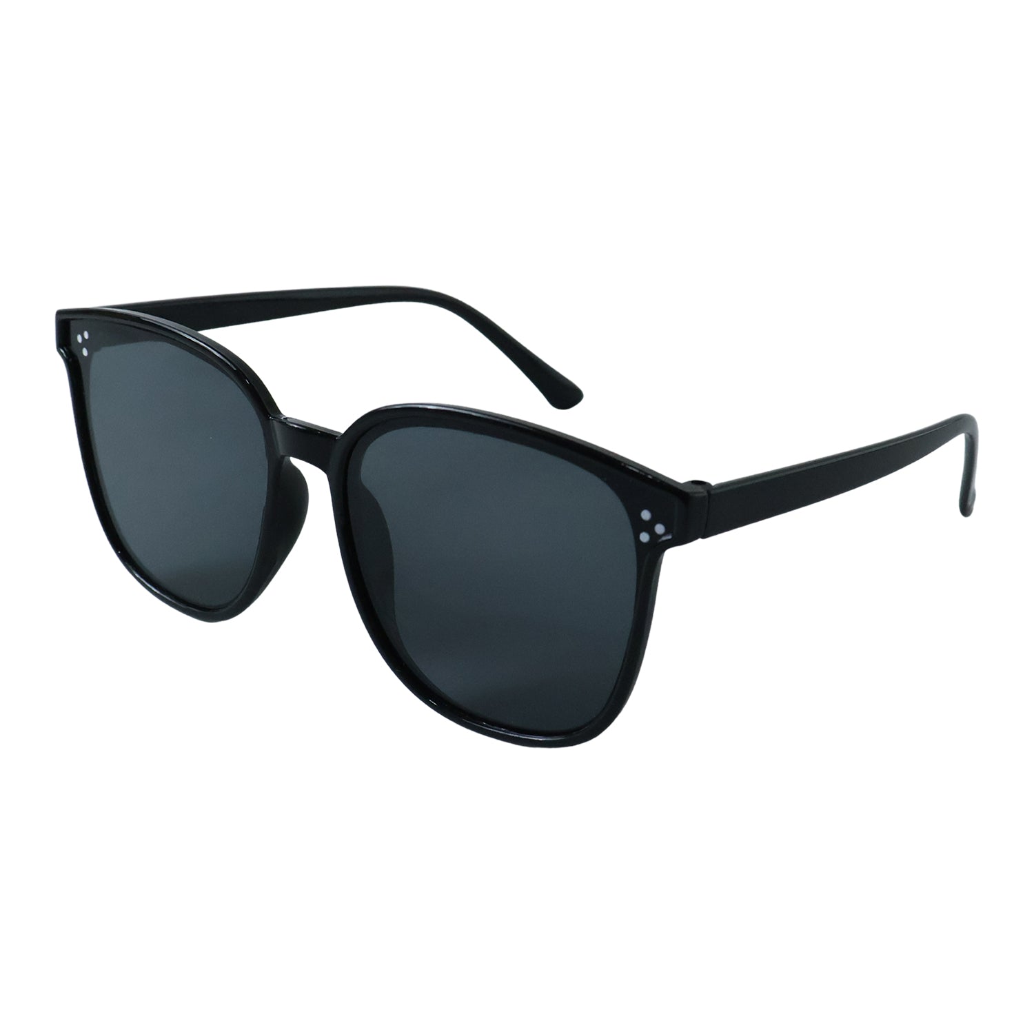 Black sunglasses with white background and elegant design