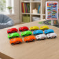Colorful pull-back toy cars set of 12 for kids