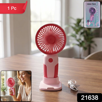 Mini fan with detachable stand in packaging, portable USB powered design