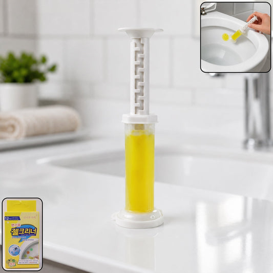 Flower-shaped toilet gel cleaner in box for easy application