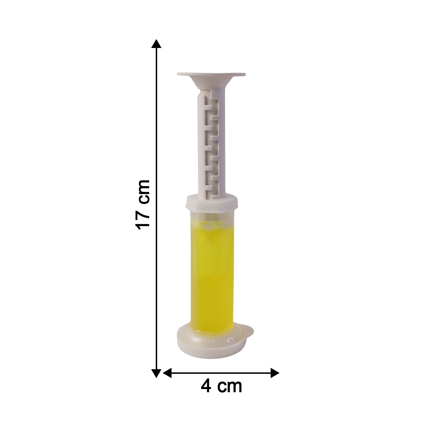 Size comparison of toilet gel cleaner product
