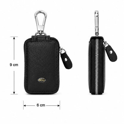 Size guide showing dimensions of the car key case.