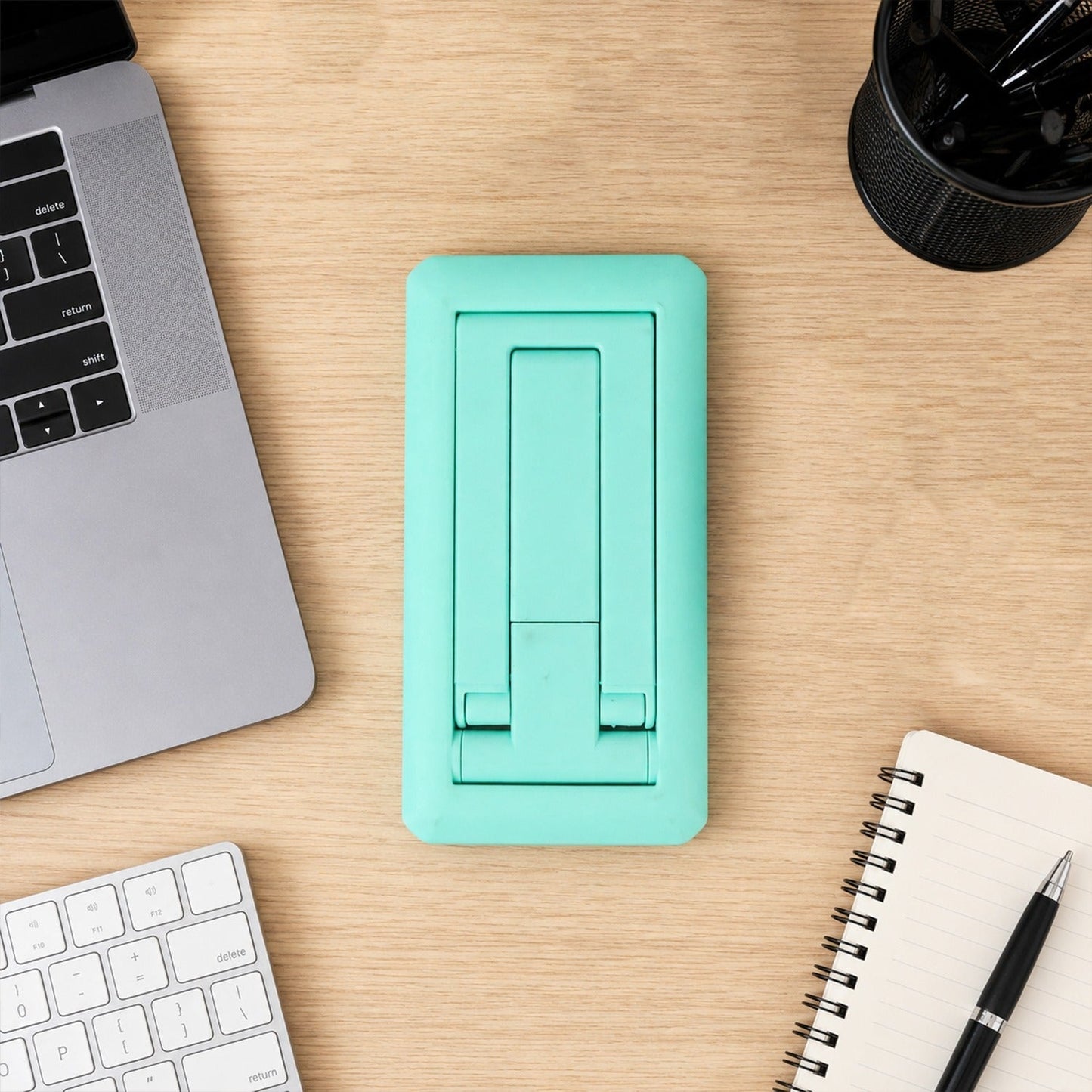 Side view of adjustable mobile phone holder