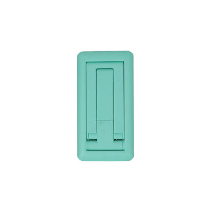 White foldable plastic mobile phone stand on white background