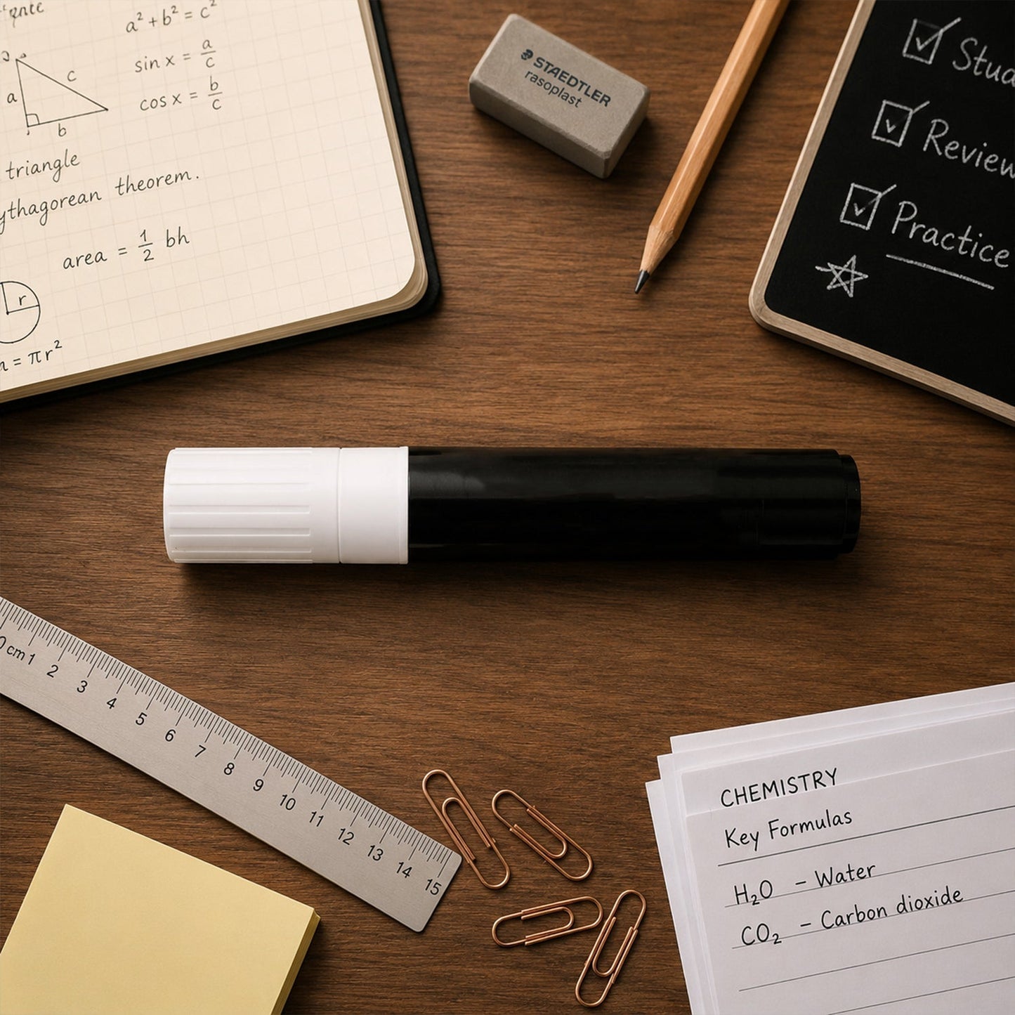 Detail of black marker nib for precise writing