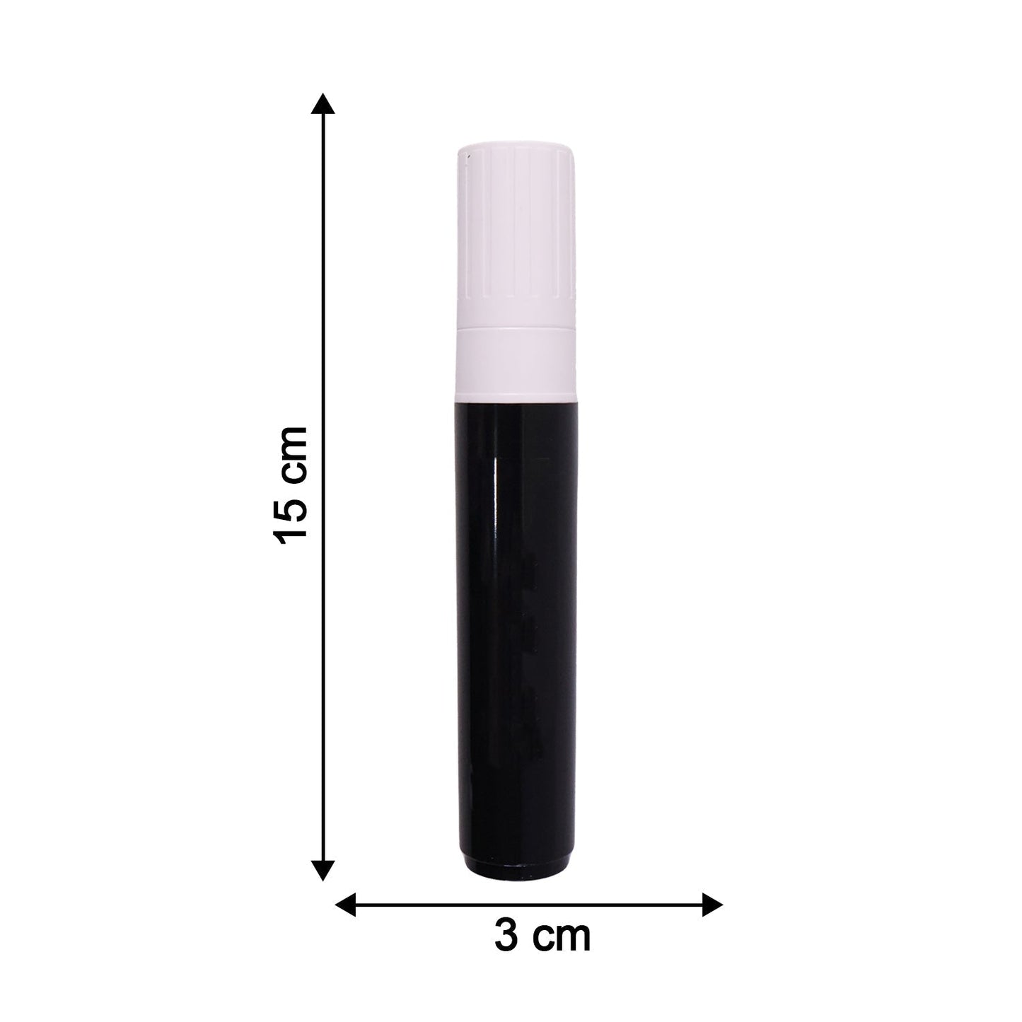 Size guide for chalk marker showing thickness of strokes