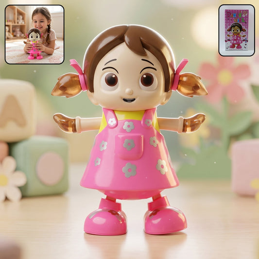 Colorful dancing girl musical light toy with flashing lights