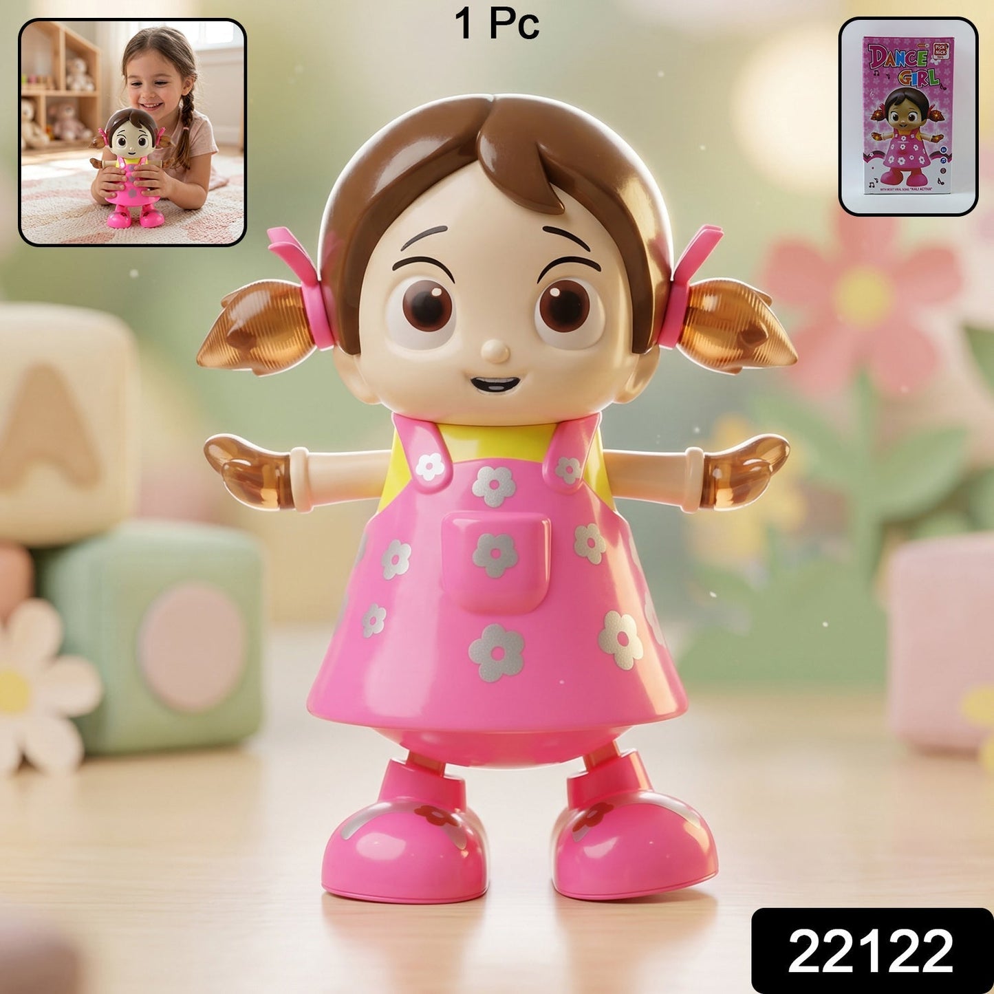 Kids playing with musical light toy featuring lights and movement
