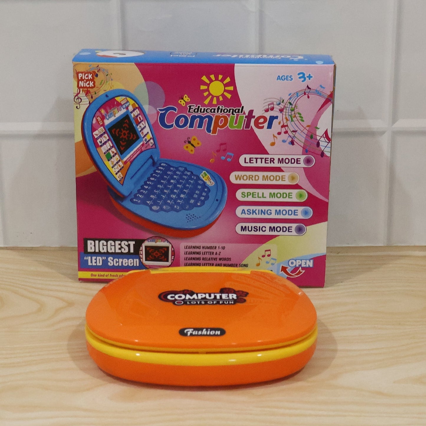 Kids gift box packaging for educational laptop toy