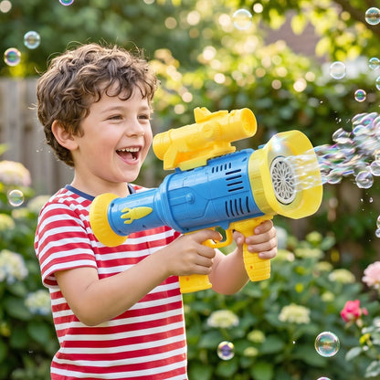 Bubble maker in use by a child