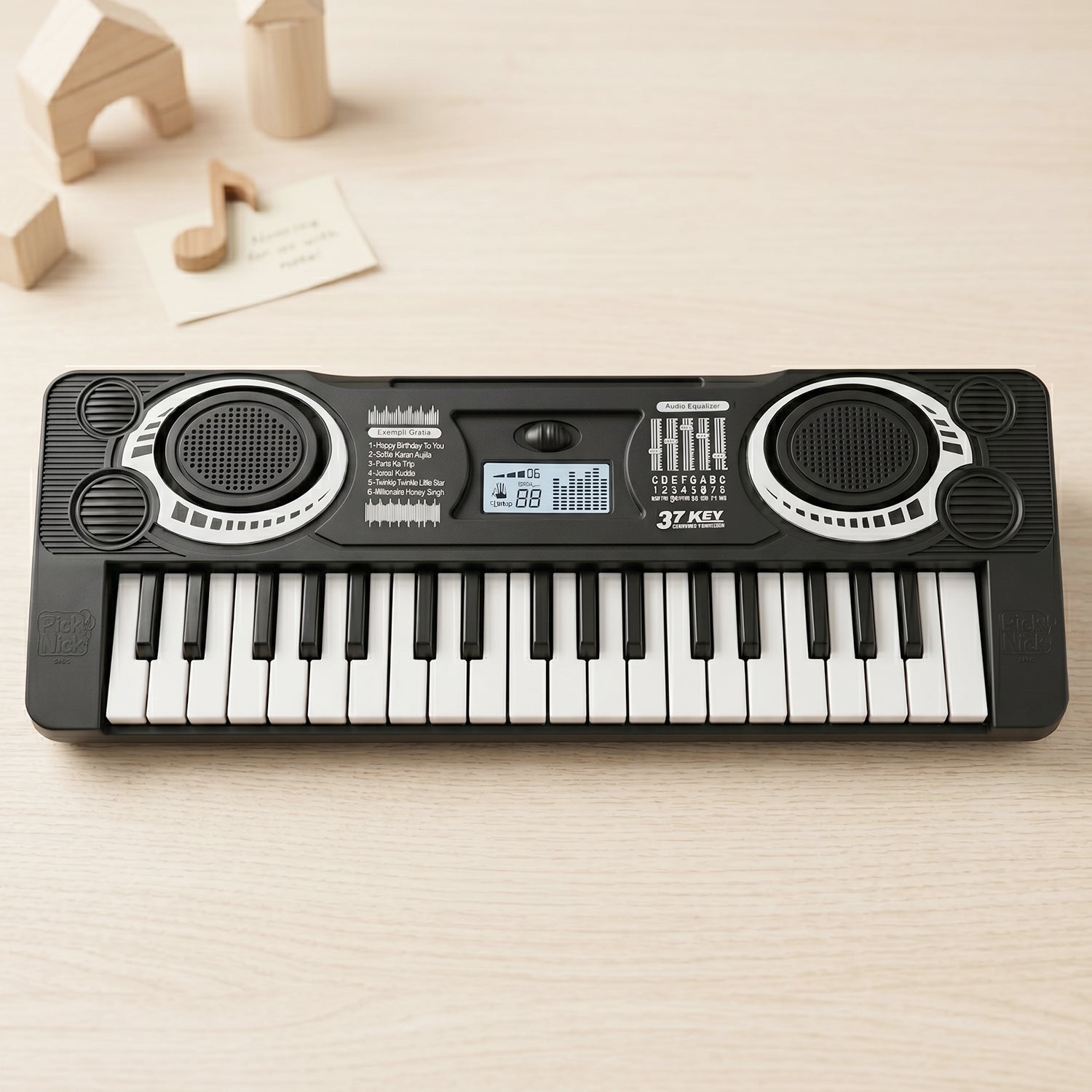 Mini electric piano toy designed for early learning activities