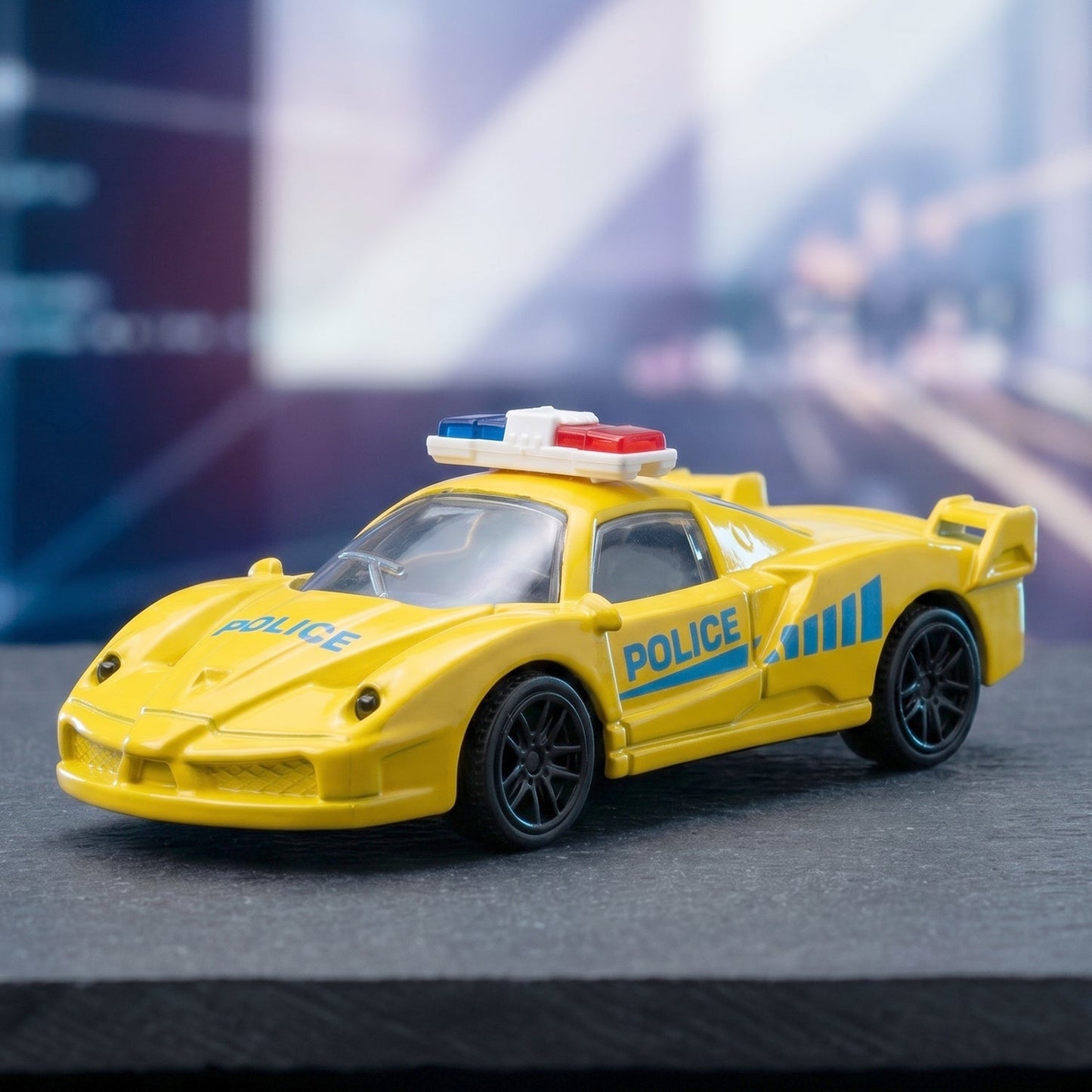Pull back friction police car toy for children
