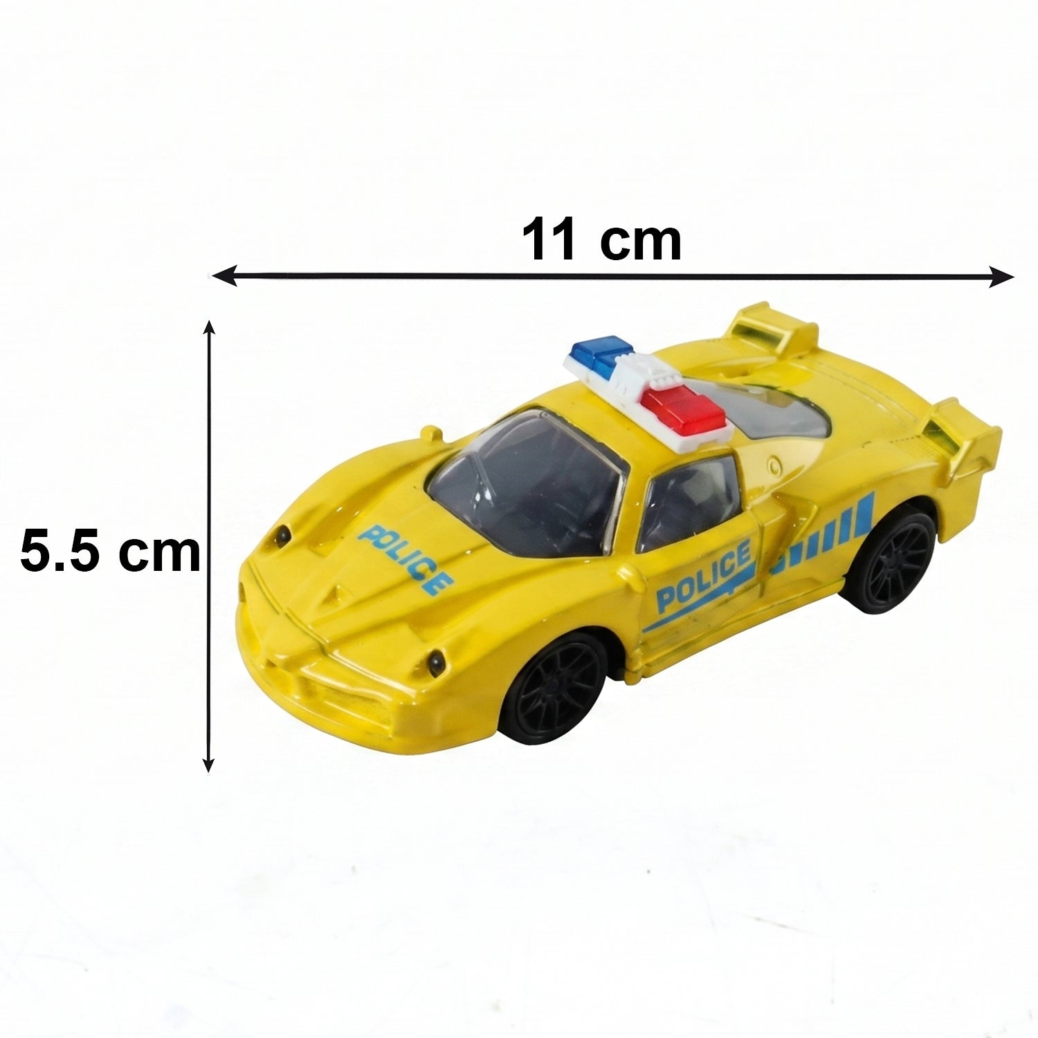 Size guide for police toy car