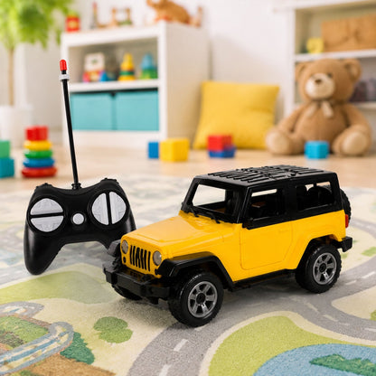 Yellow remote control 4x4 off-road jeep toy car for kids