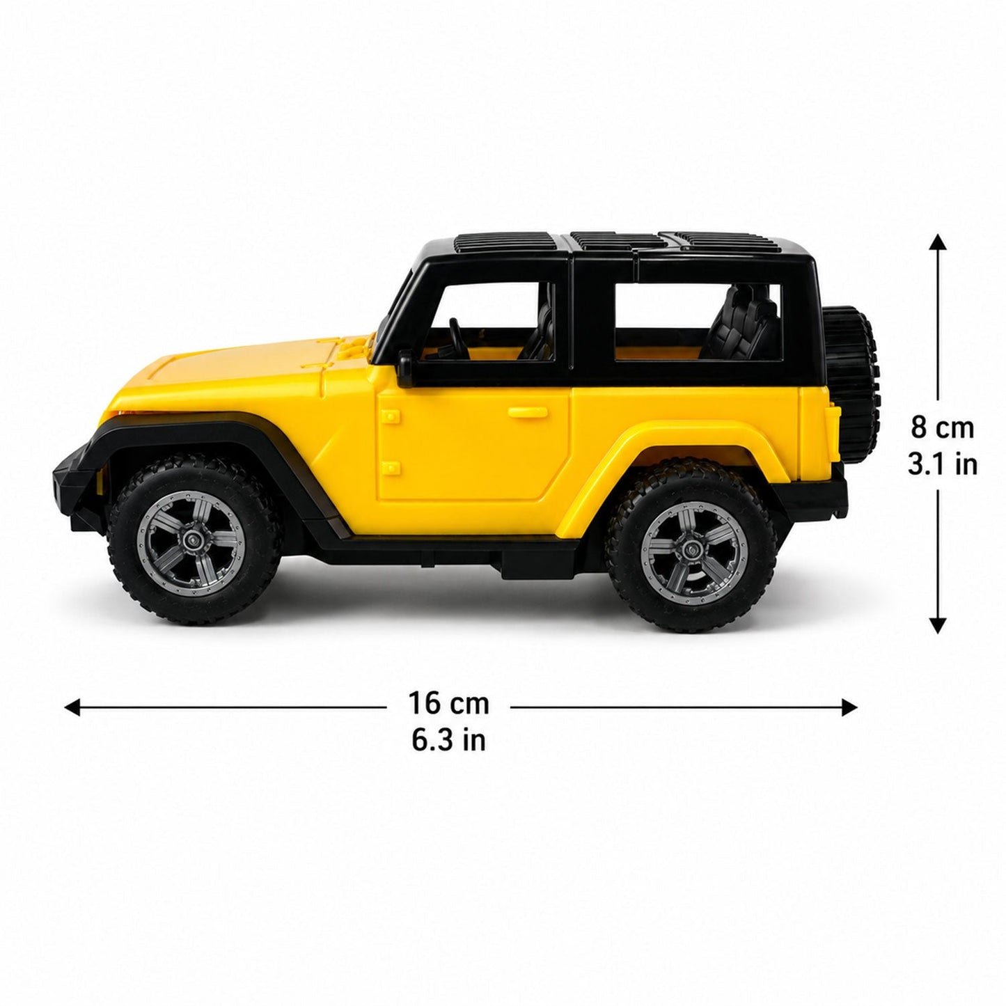 RC jeep toy size dimensions guide