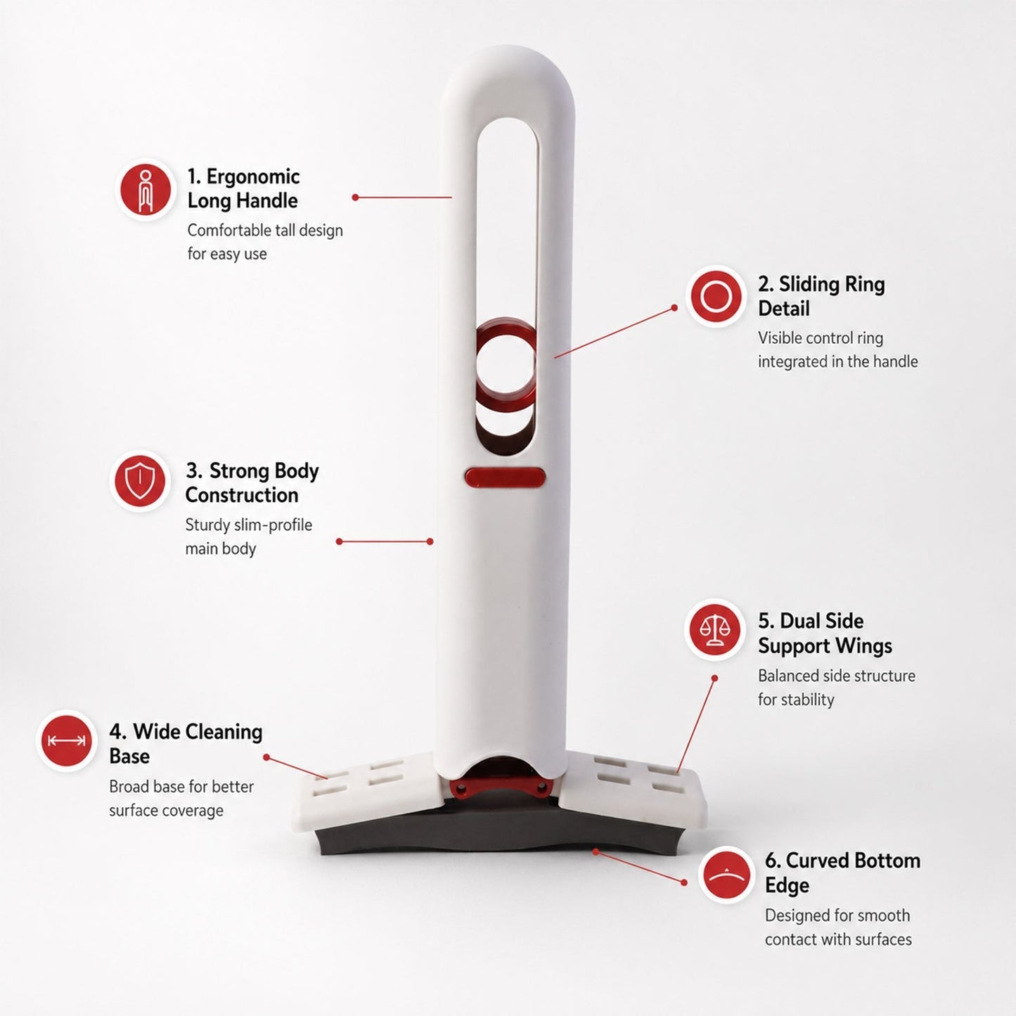 Self-squeeze mini mop with ergonomic handle for effortless cleaning