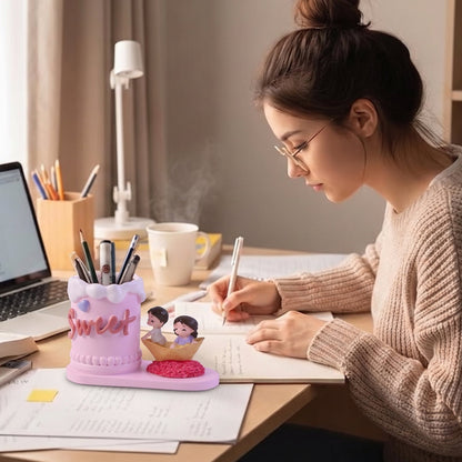 Couple pen holder stand as a thoughtful gift