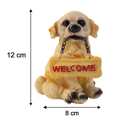 Size guide for decorative dog showpiece in compact size