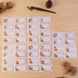 Floral foil gift tag stickers with gold borders for elegant gifting