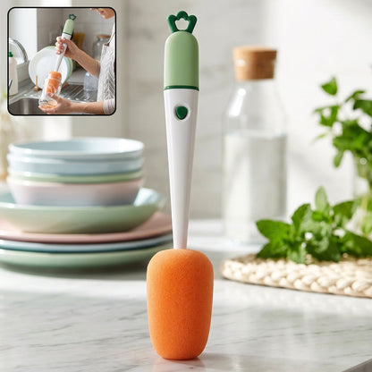 Brush sponge for cups and flasks in close-up