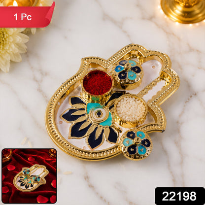 Pack of hand-shaped kankavati kumkum holders for religious ceremonies