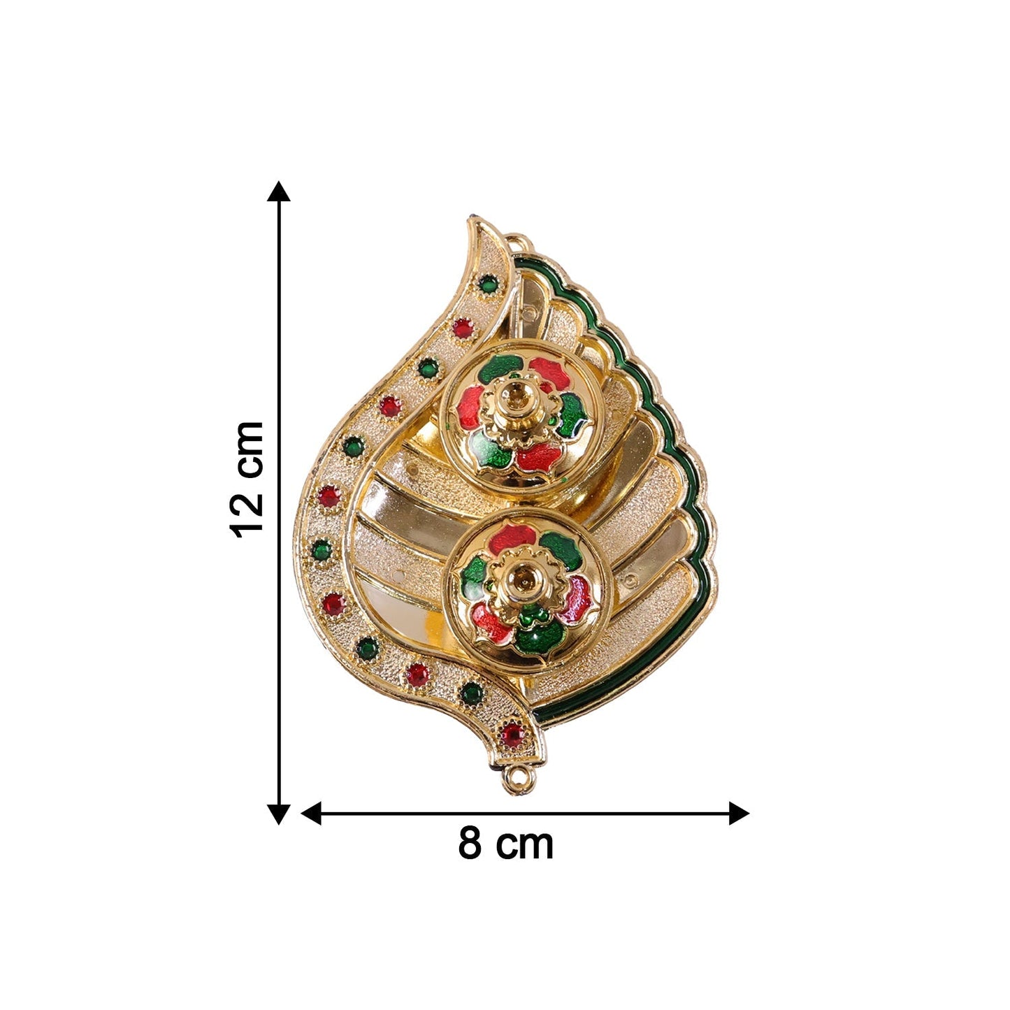 Size guide for mango-shaped kankavati