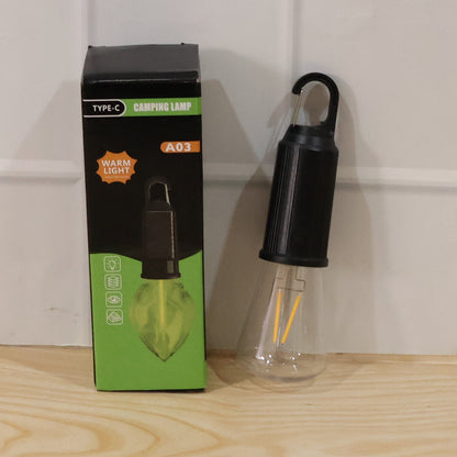 Compact design of solar rechargeable camping lamp