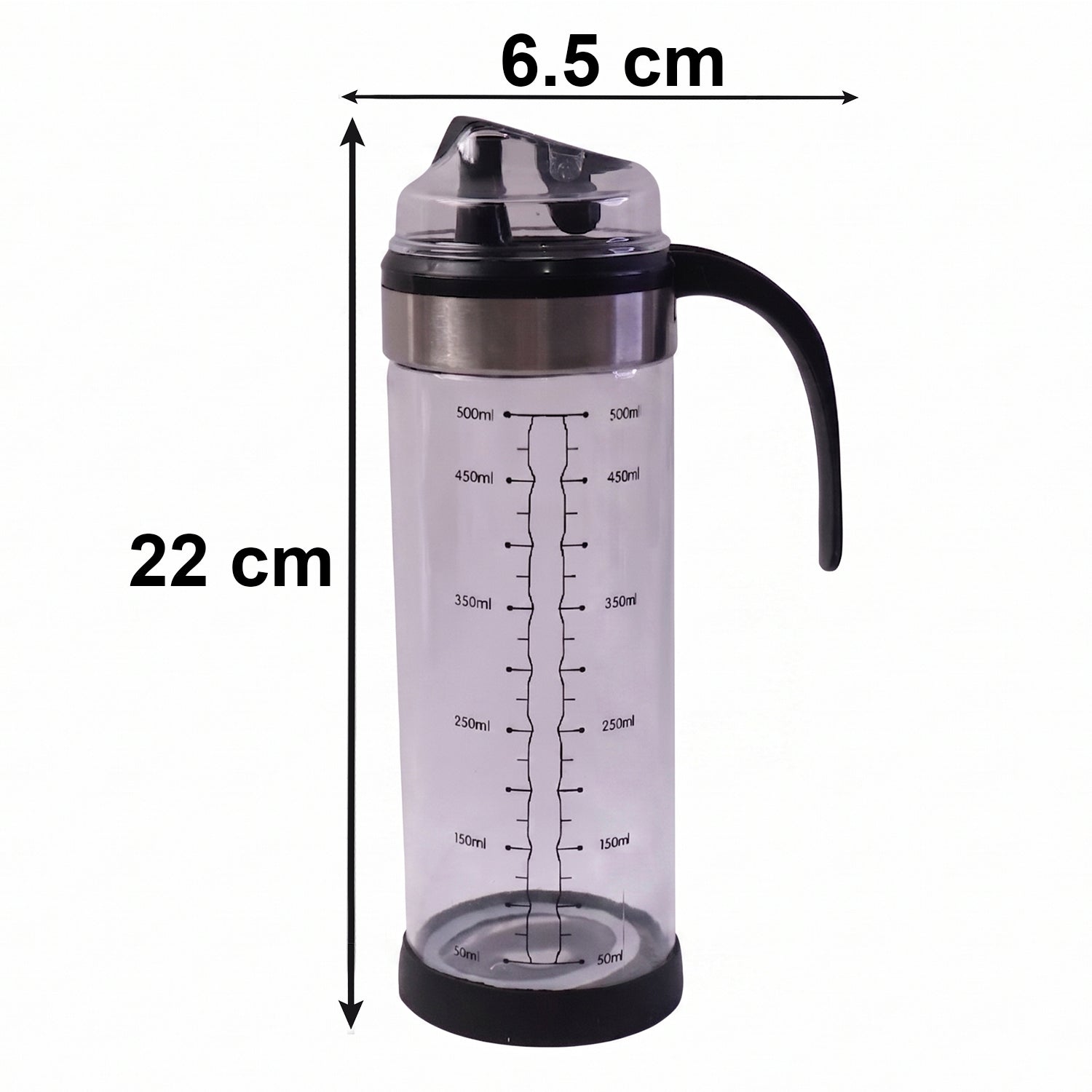 Size of 500ml glass oil dispenser bottle