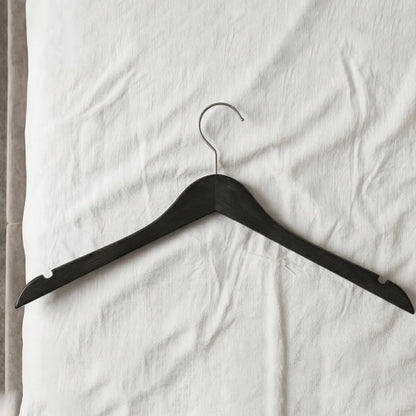 Hanger in use for wardrobe organization and clothes hanging