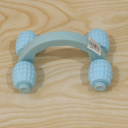 Retail box of portable handheld massager.