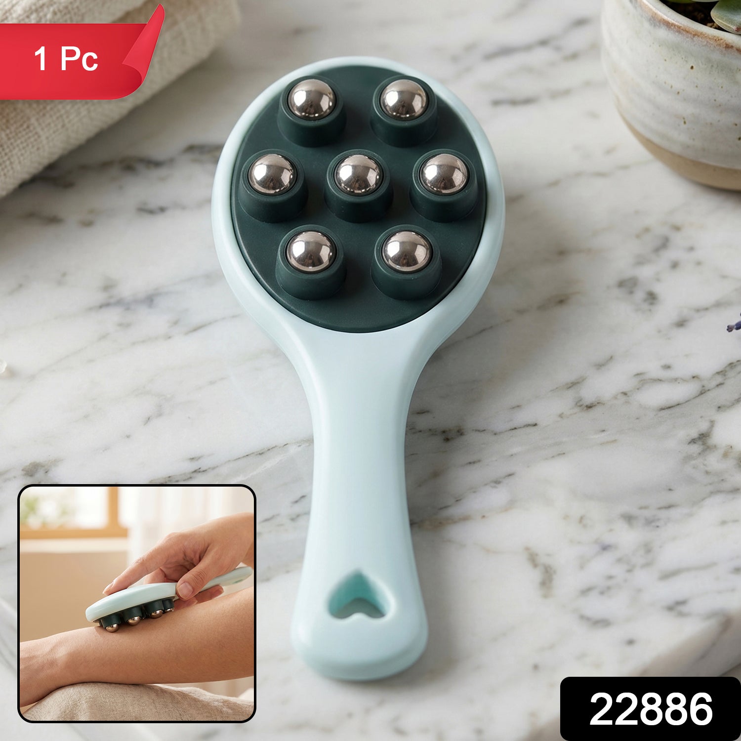 Pack of handheld roller ball massagers for muscle relief.