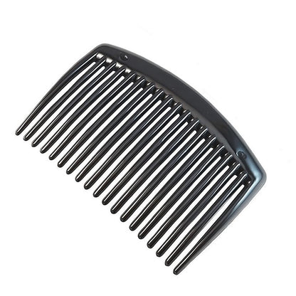Hair comb on white background showing size and design