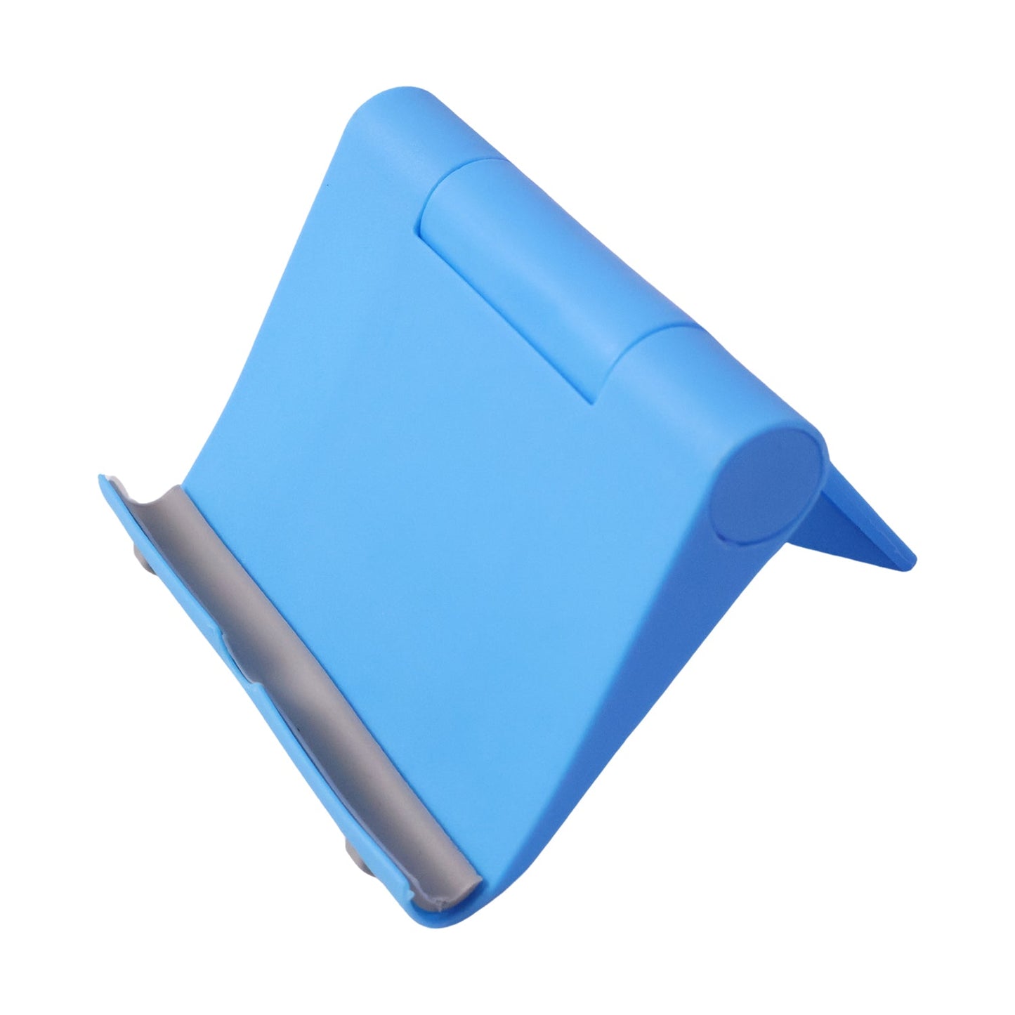 Mobile phone stand on a white background showing its size.