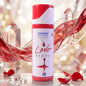 Love Drops unisex perfume body spray in white can