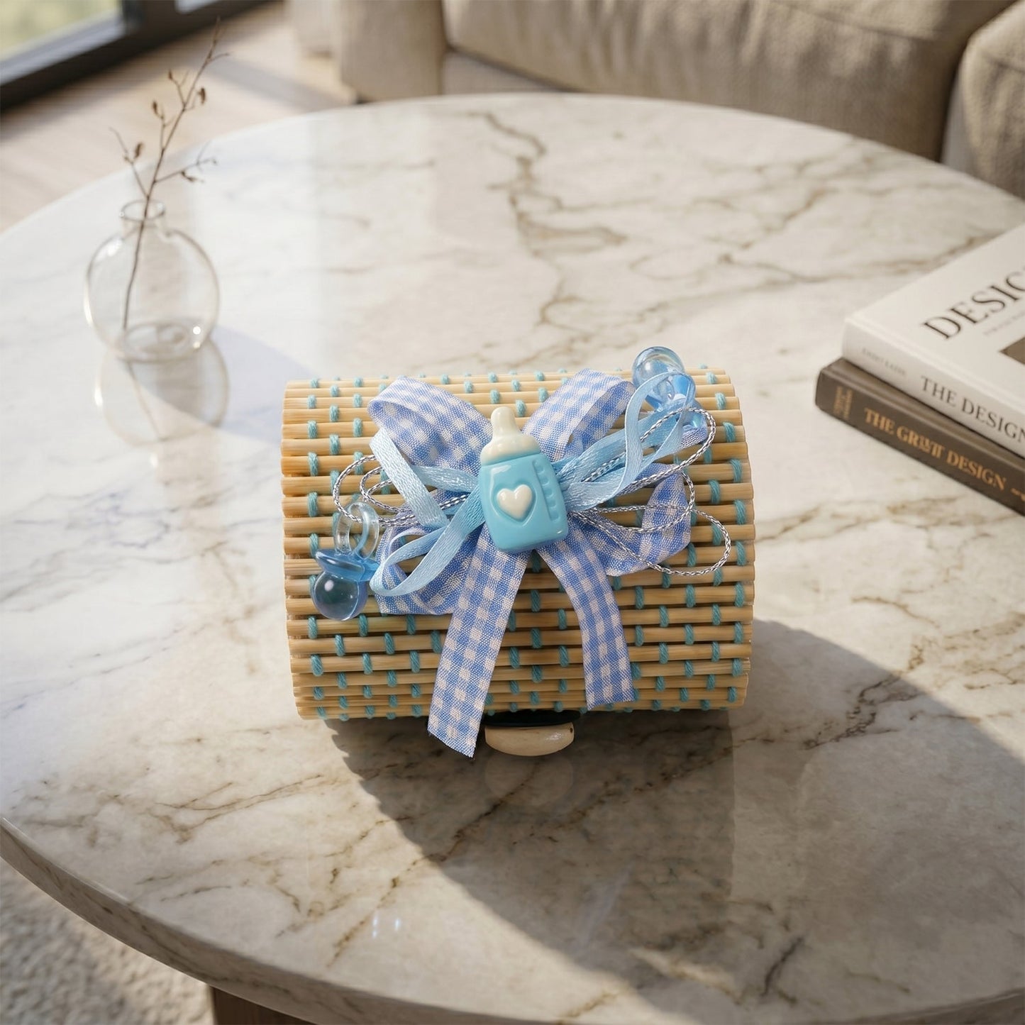 Decorative bamboo basket for candy & chocolates