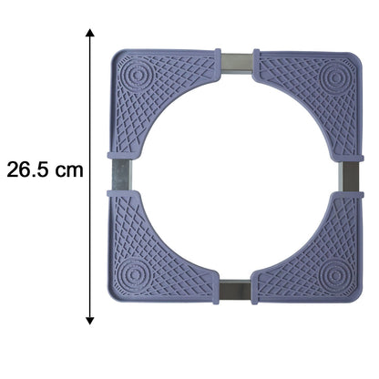 Diagram showing adjustable dimensions of appliance stand