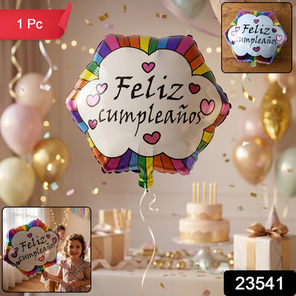 Bright colorful foil balloon for party decor