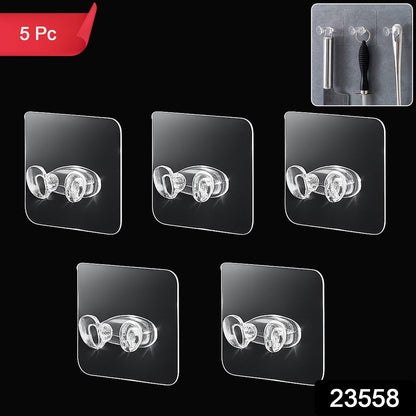 Self-stick wall hooks pack for bathroom, kitchen, or office use
