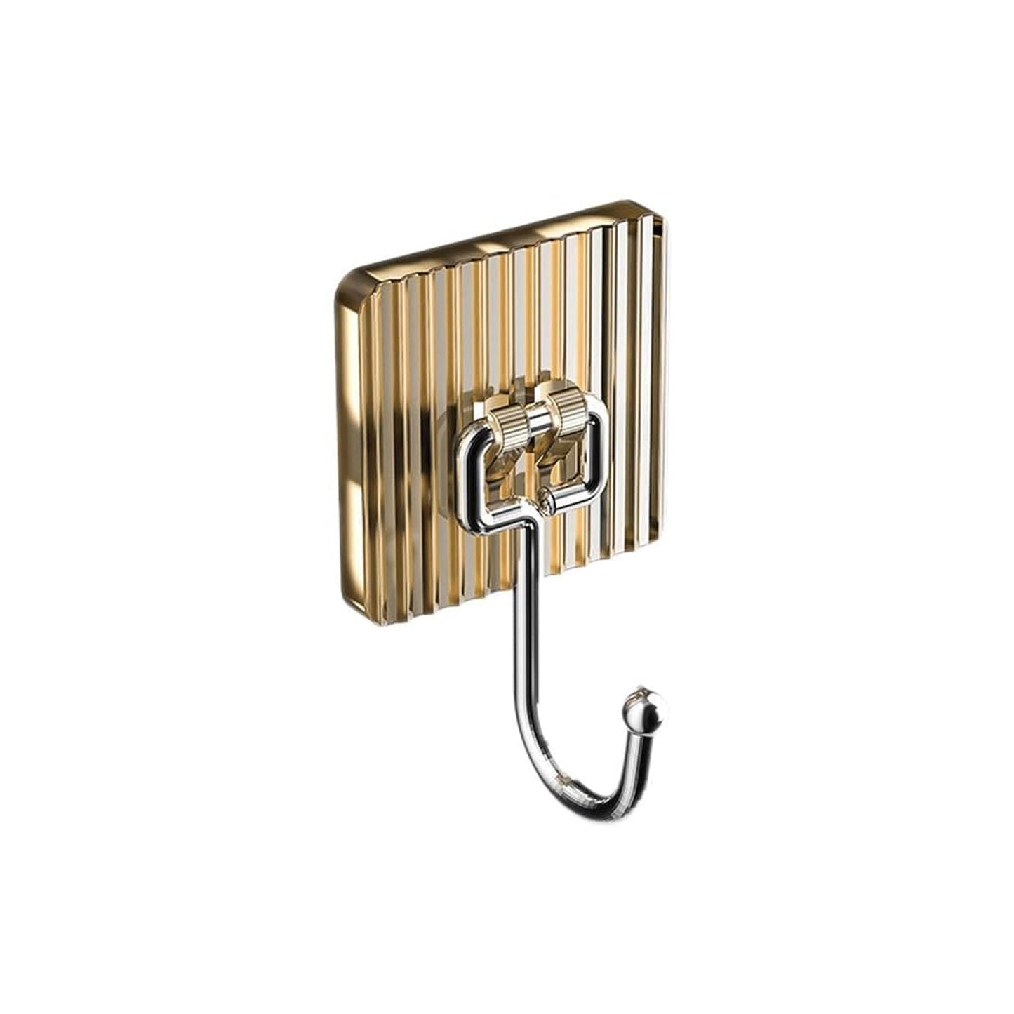 Metal wall hook with decorative base for stylish storage