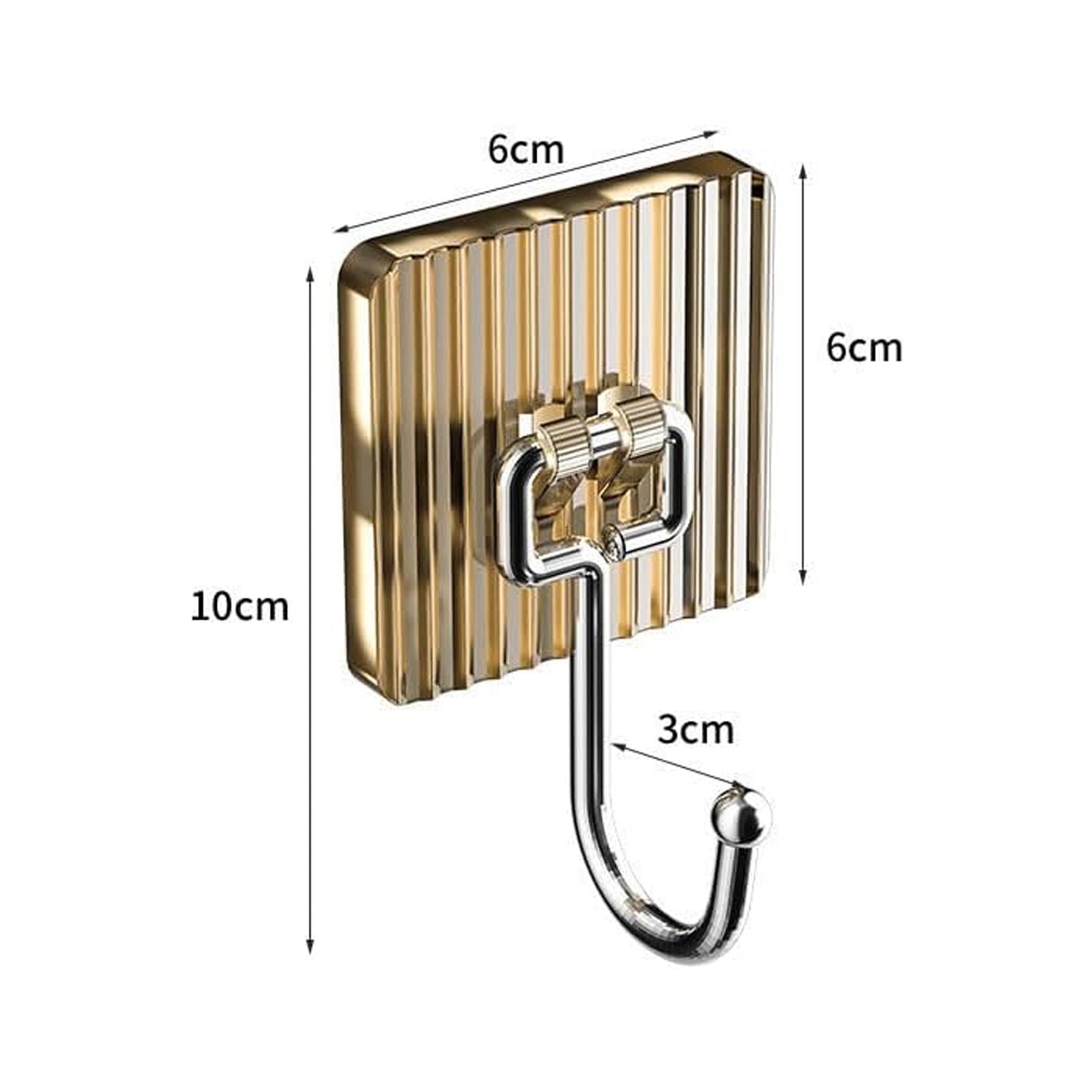 Wall hook size guide diagram for correct fitting