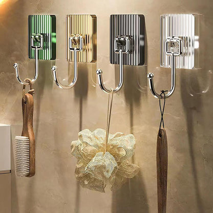 Wall hook holding towels in bathroom or kitchen