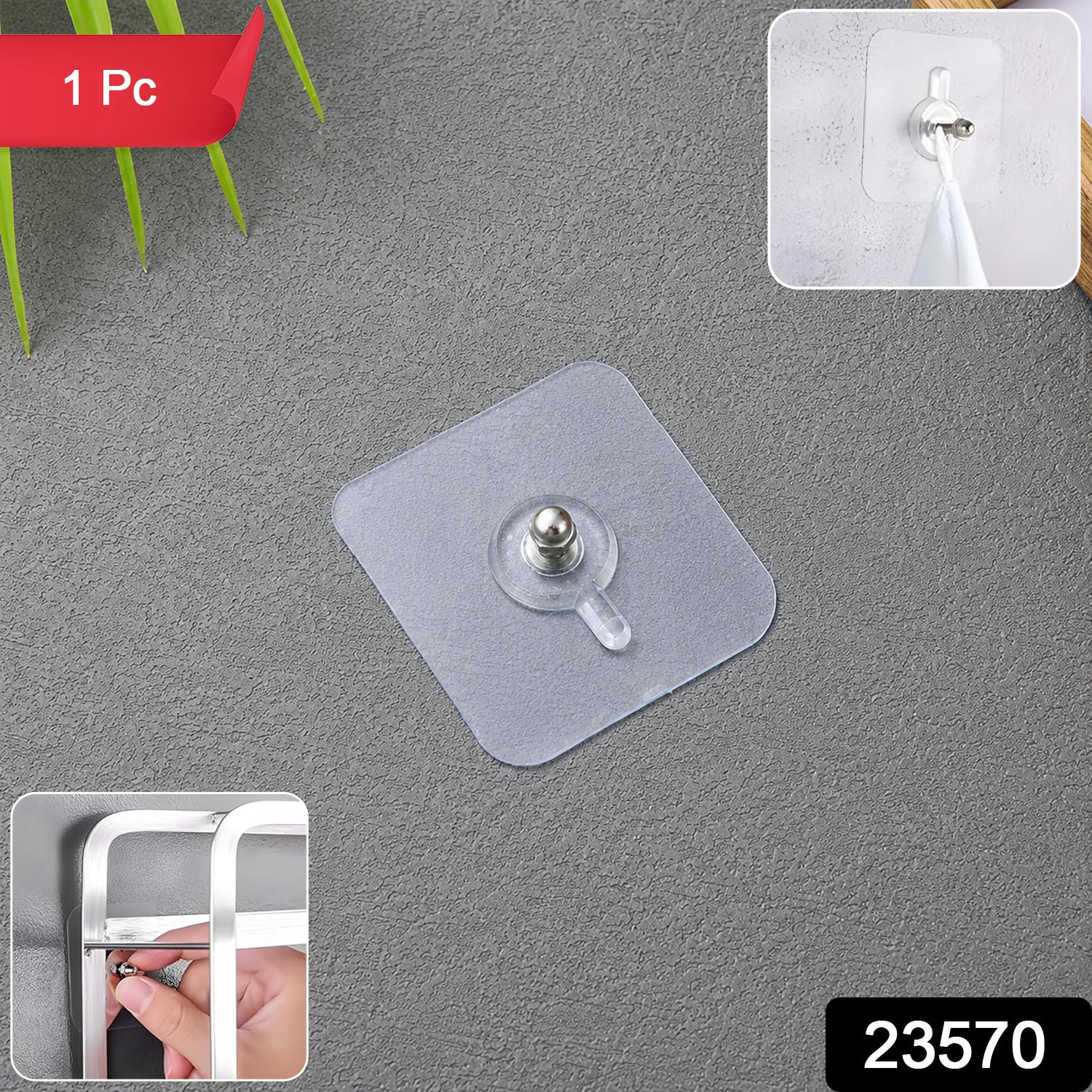 Punch free photo frame hook pack with waterproof design