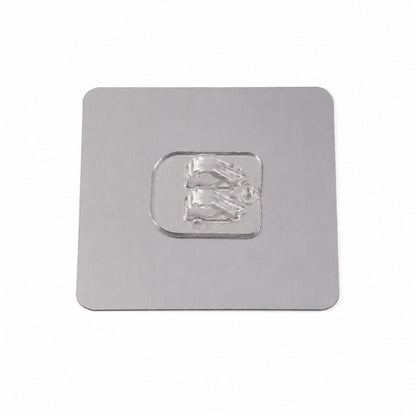 Wall hook with metallic base for secure hanging