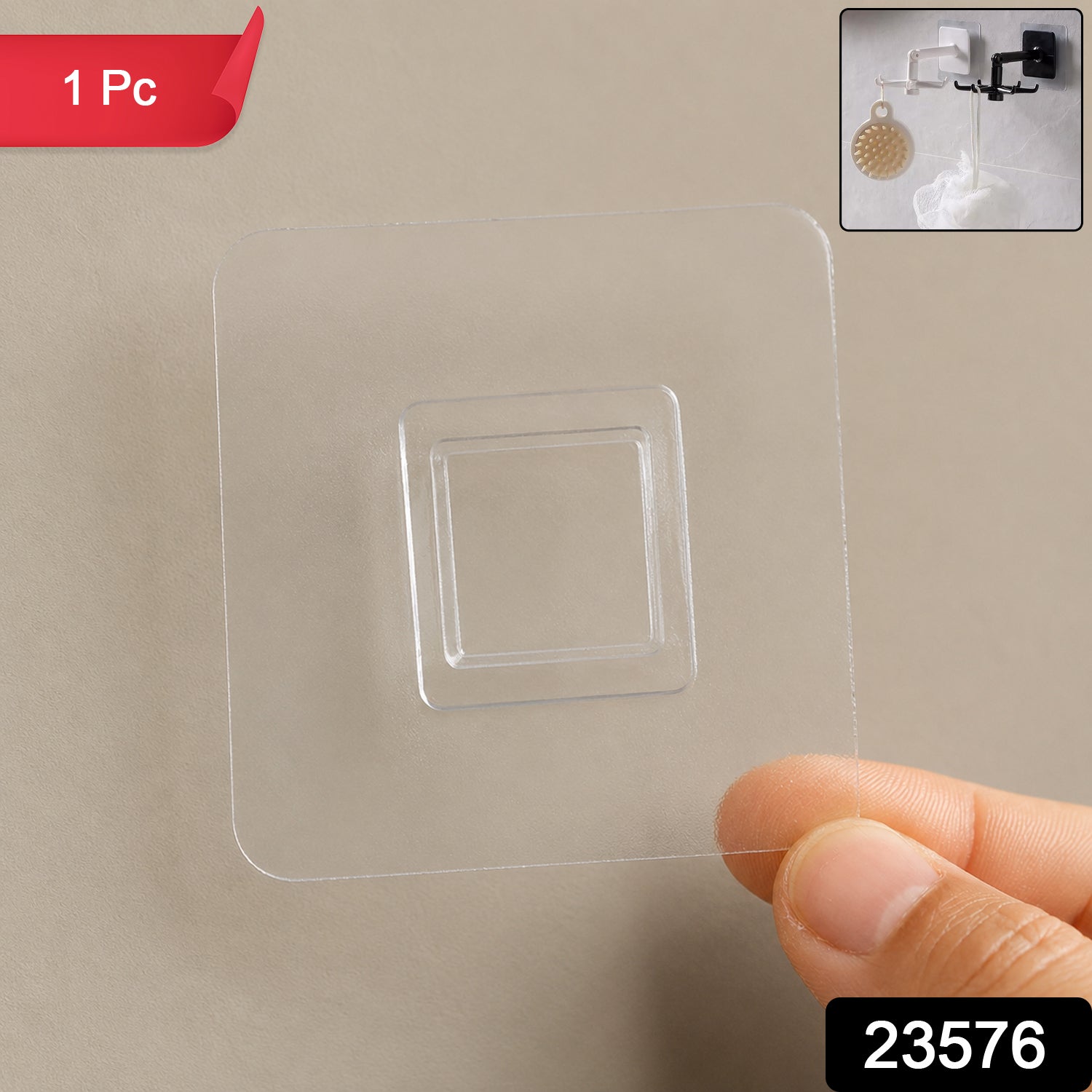 Punch free wall hook holder pack for easy installation