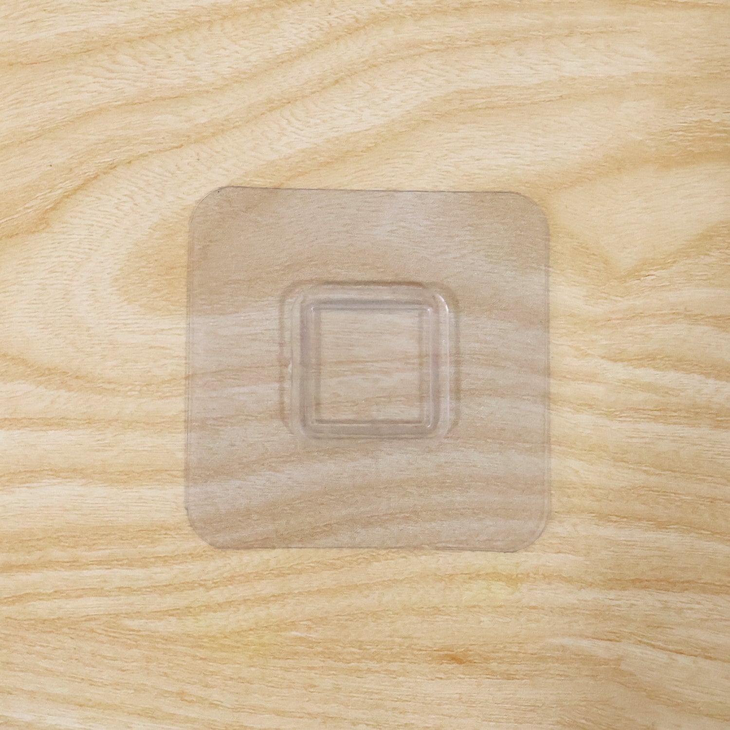 Snap-on wall hook base with clear design